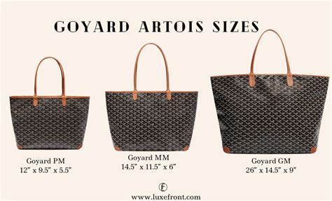 size of large goyard tote|Goyard size pm or gm.